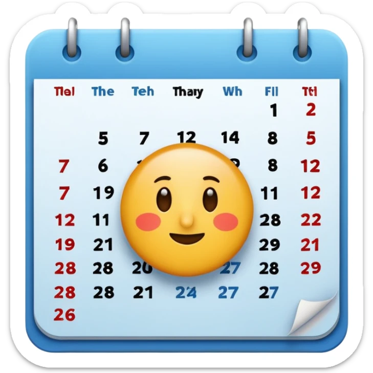 fecha del dia 11 de febrero solo en una pagina del calendario sticker