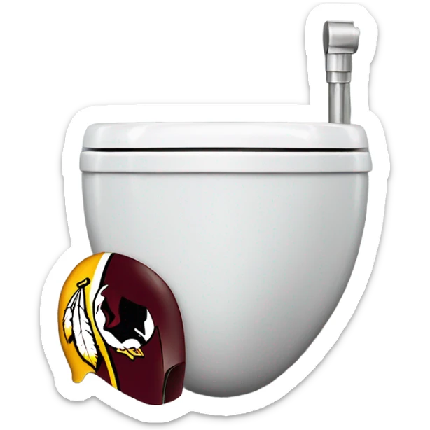 Washington redskins football helmet on the toilet  sticker