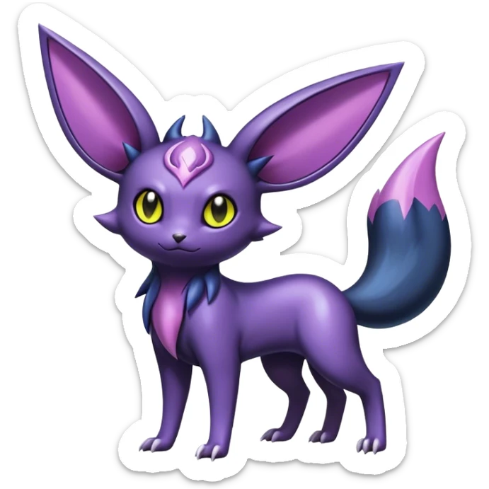 Shiny Dark Noibat-Espeon-Umbreon-Nidorino-fusion-hybrid full body sticker