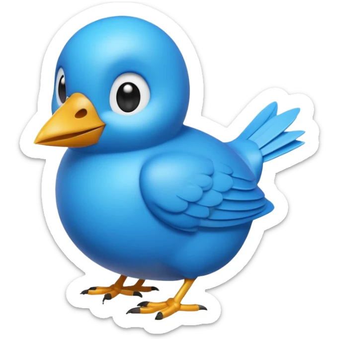 
3D emoji of a small bird, in Apple Memoji style. Soft studio lighting, glossy finish, black background, minimalistic and centered composition.
 sticker