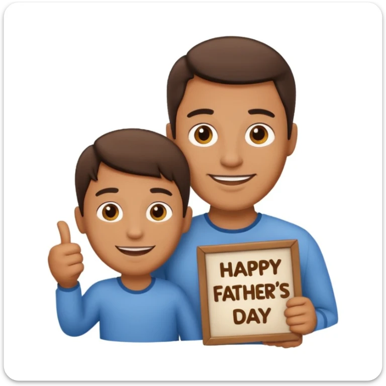Babalar günün kutlu olsun diye pankart tutan bir emoji  sticker