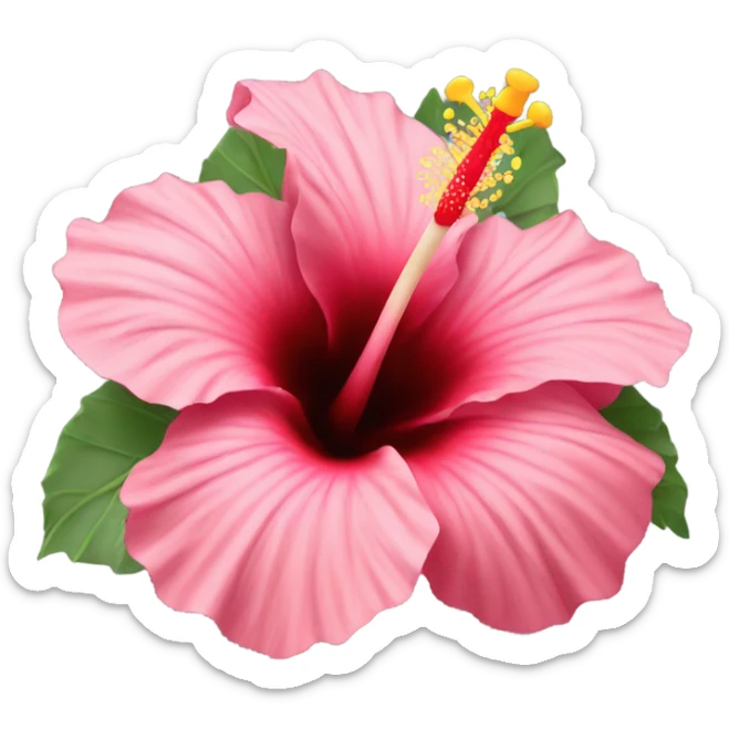 Hibiscus flower sticker