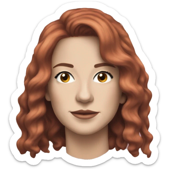 Chappell Roan, is an American singer and songwriter from Missouri. Working with collaborator Dan Nigro, the majority of her music is inspired by 1980s synth-pop red hair long sticker