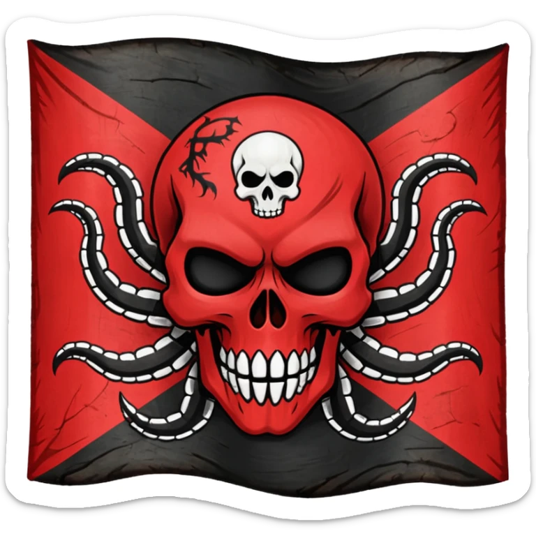 Can you generate me a emoji flag of the fictional world war two team hydra from Captain America? Can you make it the exact logo from the movie? sticker