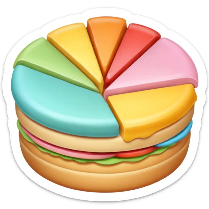Pastel food sticker