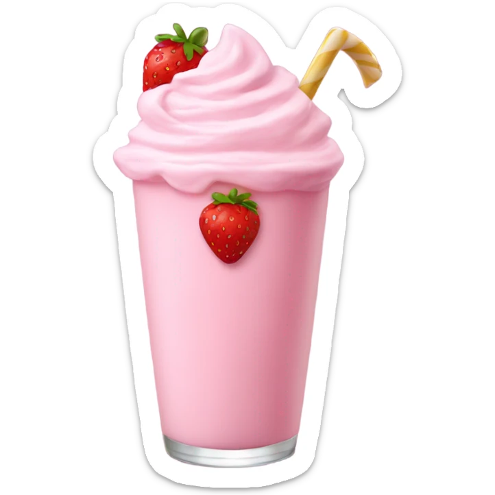 strawberry milkshake sticker