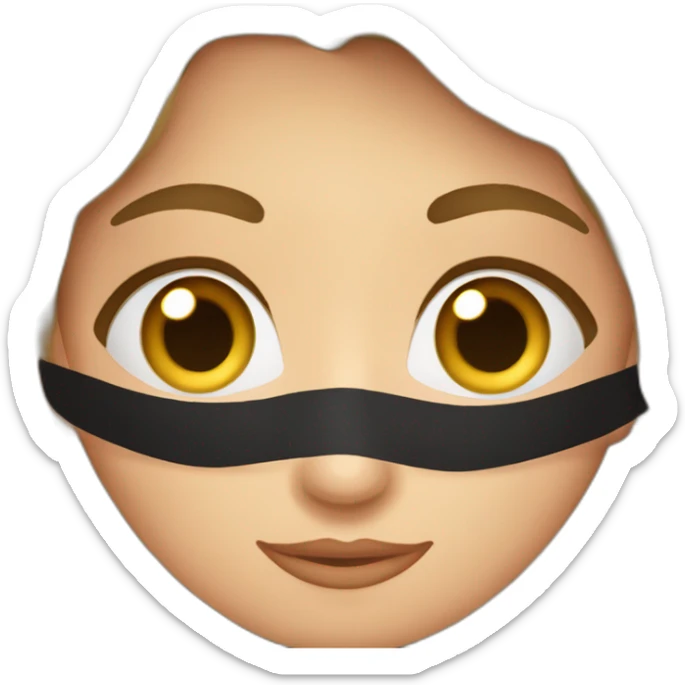 Quiero un emoji mujer , ojos rasgados,media edad morena, ojos marrones,pelo ondulado, media melena sticker