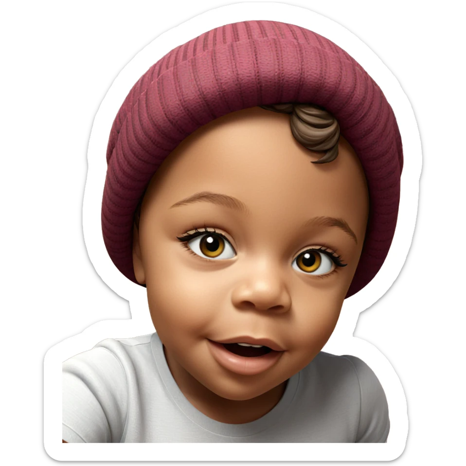 girl in hat portrait indoors sticker