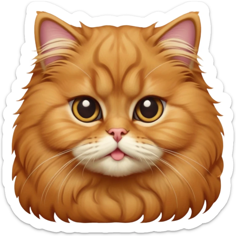 cinematic-adorable-big-eyed-fluffy-ginger-persian-cat-portrait-emoji,-head-tilted-playfully-with-a-sweet-expression,-fluffy-ginger-fur,-simplified-yet-irresistibly-cute-features-with-large,-expr sticker
