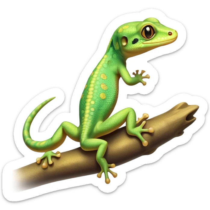 cinematic-cute-realistic gecko-portrait-emoji,-head-tilted-playfully-and-inquisitively,-featuring-a-small,-charming-body-with-smooth,-vividly-patterned-scales,-bright,-sparkling-eyes-and-delicate,-sticky-toe-pads,-simplified-yet-irresistibly-adorable sticker
