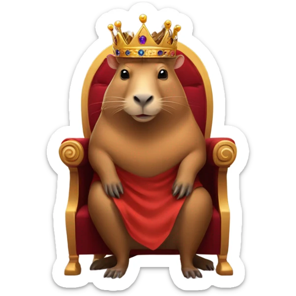 capybara king sticker