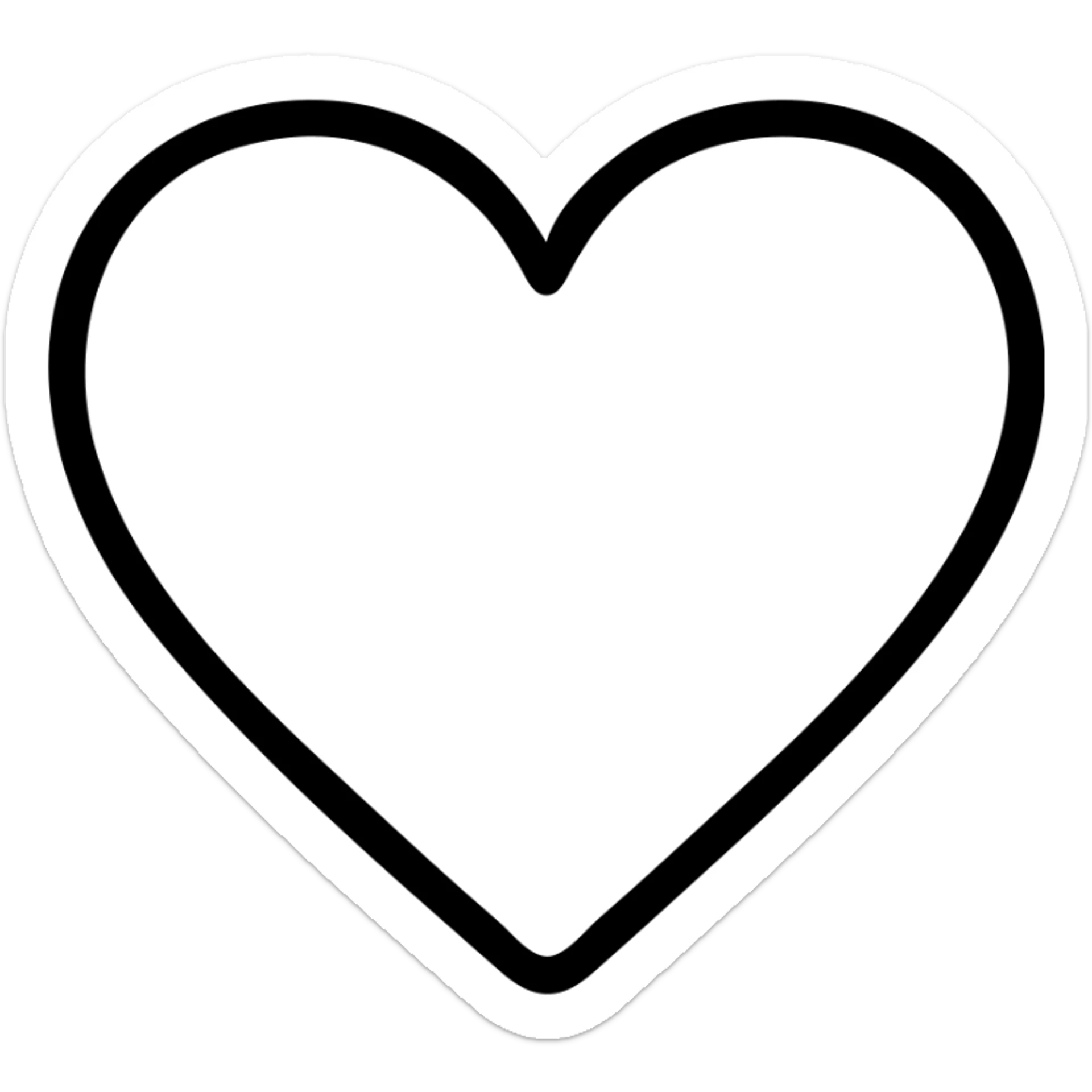 emoji, modern icon style, clean lines, simple shapes, minimal color, heart sticker