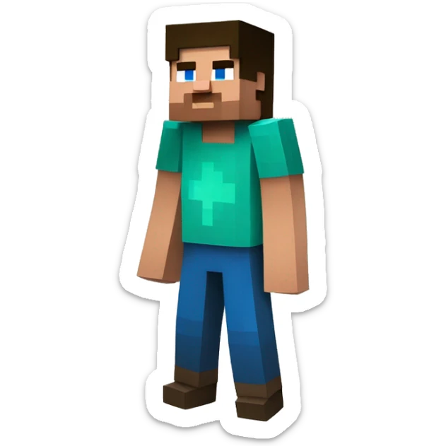 Minecraft steve sticker