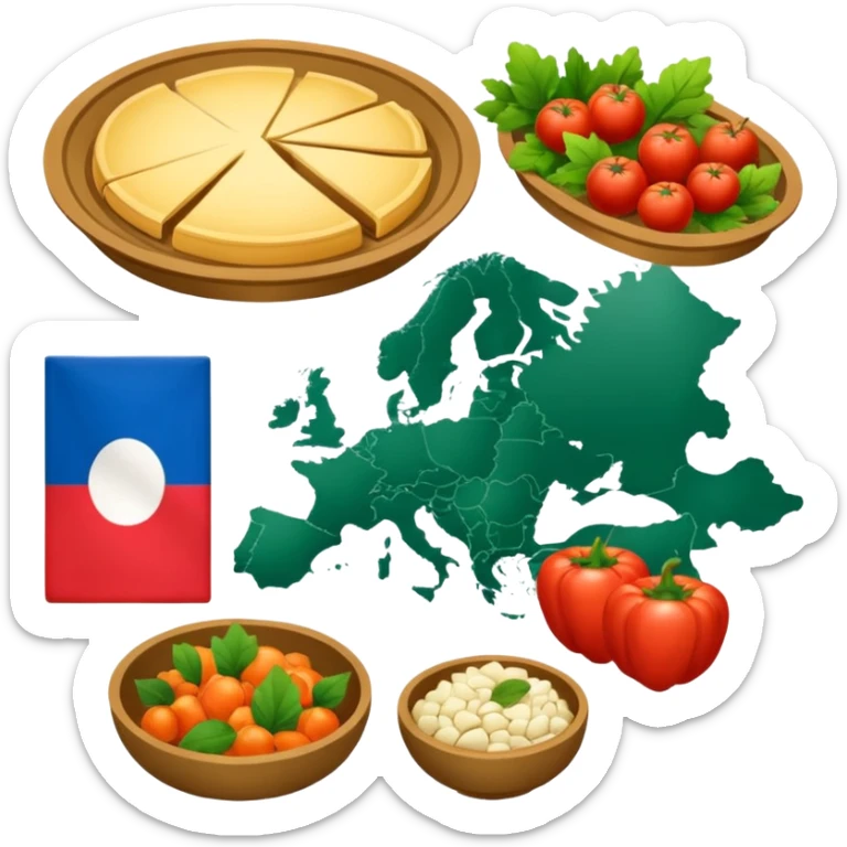 Nourriture d'Europe de l'Est (Slovaque, Hongrois, république tchèque et Pologne) sticker