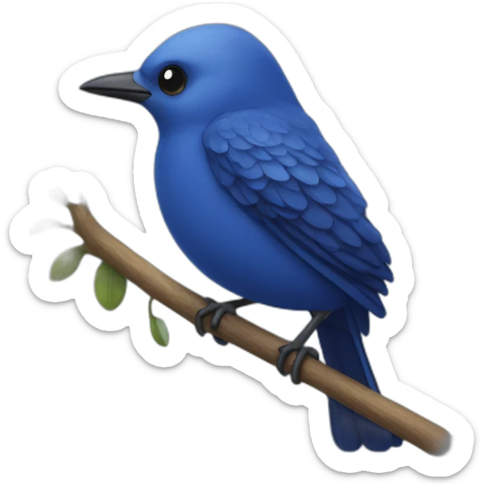 Indigo bird sticker