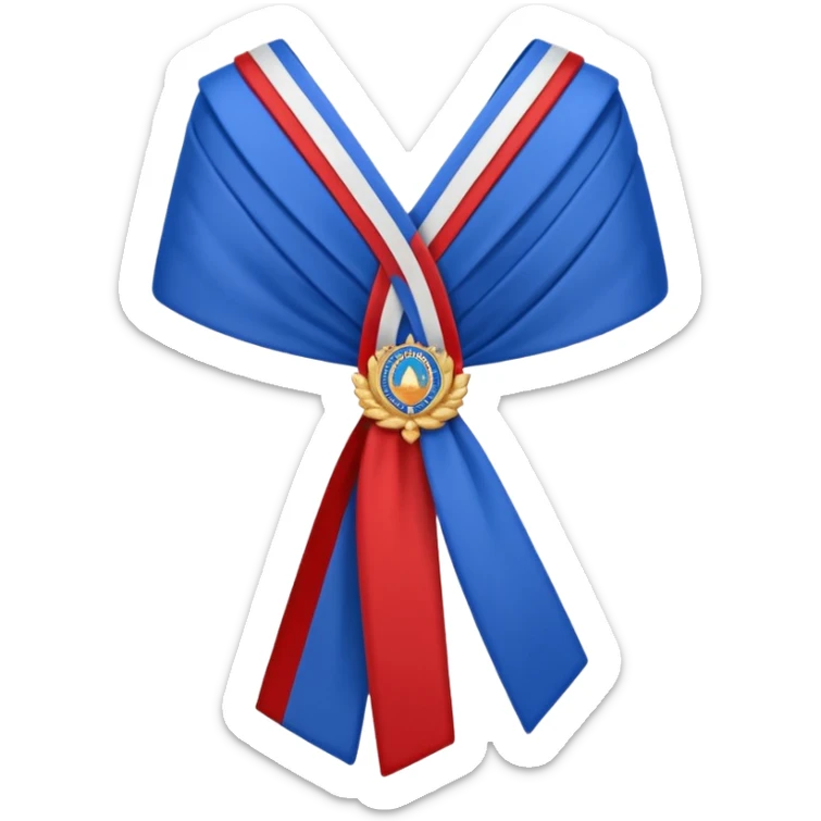 the mayor’s sash (with the color of french flag) sticker