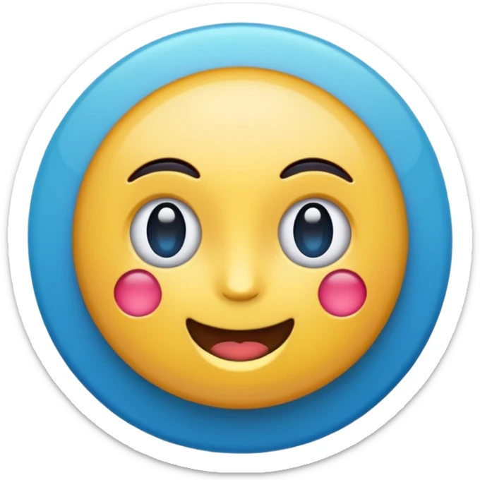 Emoji de verificación azul de tik tok pero que no salga la puntita de la verificación de la tilde que salga todo redondo  sticker