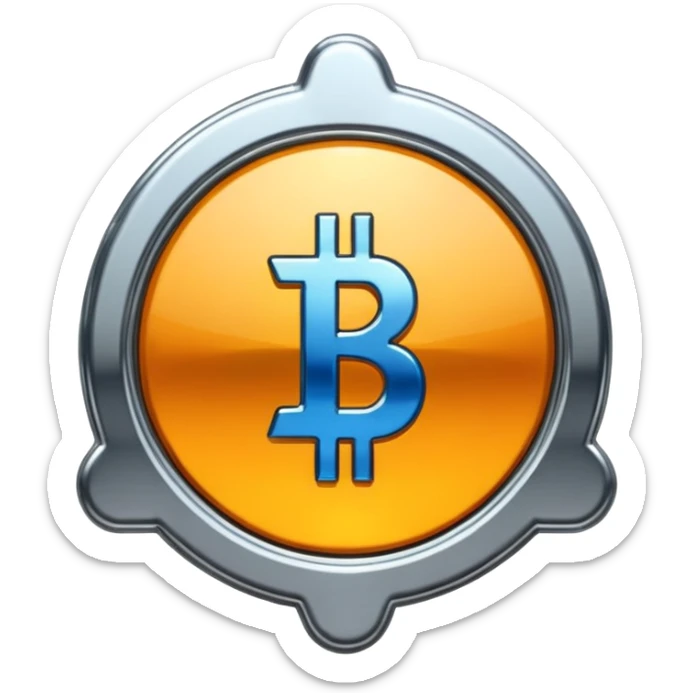 crypto currency symbol  named CryptoTap think more a tap or faucet  now add more about cryptocurrencyis sticker