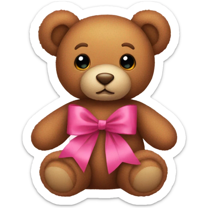 Ribbon teddy bear  sticker