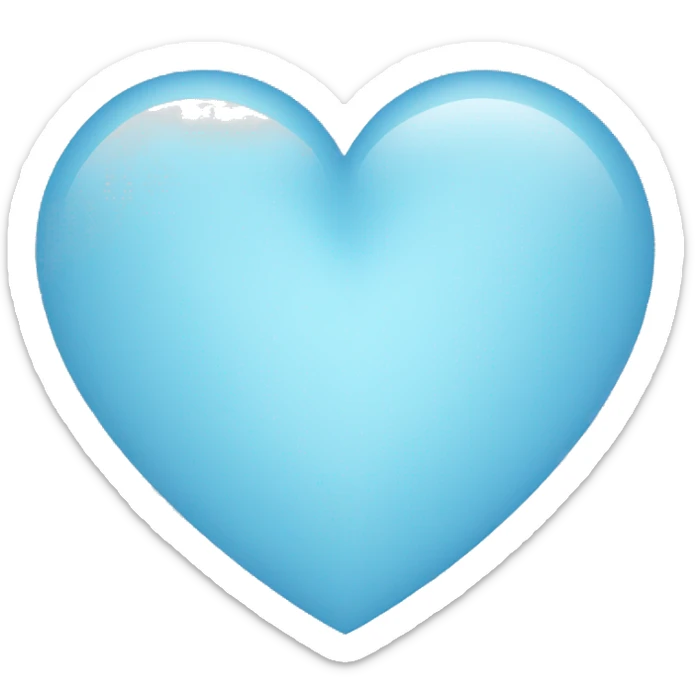 Light blue heart sticker