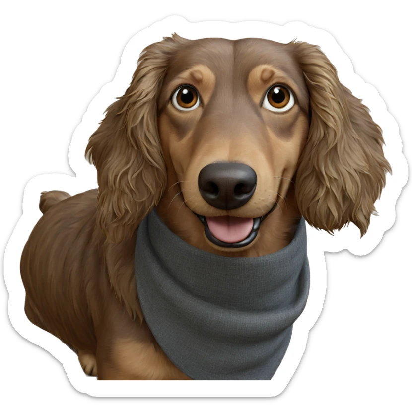 realistic dog portrait staring at viewer sticker
