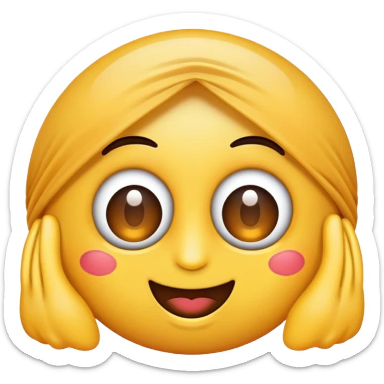 Haz un emoji con q este cansado q tenga ojeras, pero a este feliz así ☺️ pero que se le note  cara de cansancio sticker