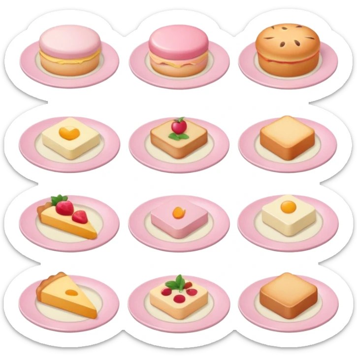 Make some plates of food, light pink tones, but you can use other colors sticker