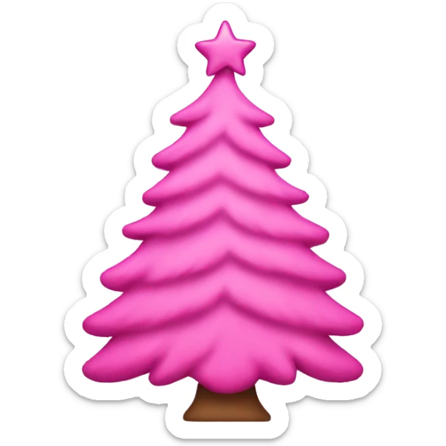 pink Christmas tree  sticker