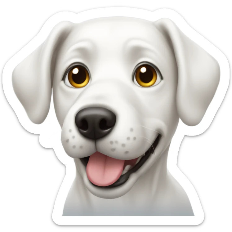 white dog sticker