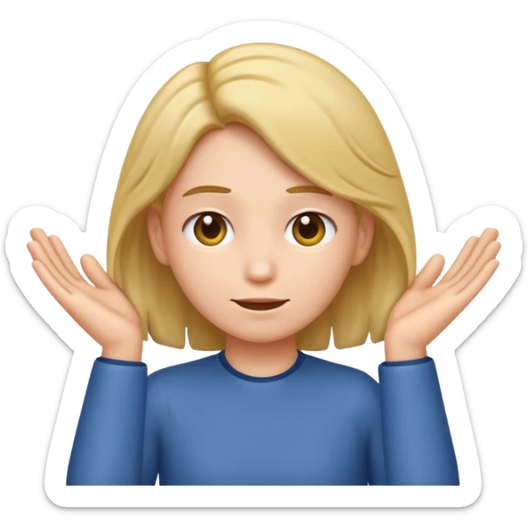 can you make a emoji of tucking hair behind an ear  sticker