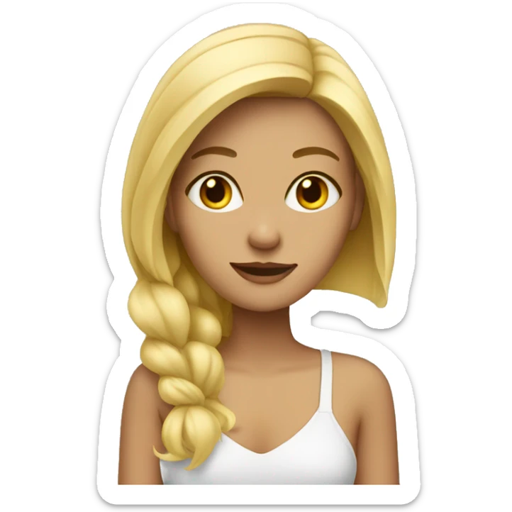 blonde girl sticker