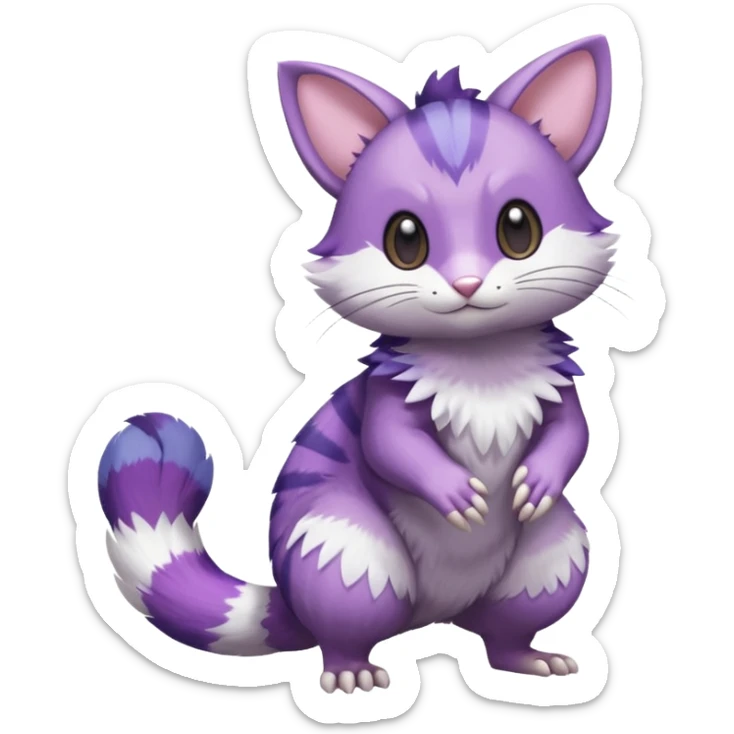 Shiny Furret-Purrloin-Trico-Hybrid (Full body) sticker