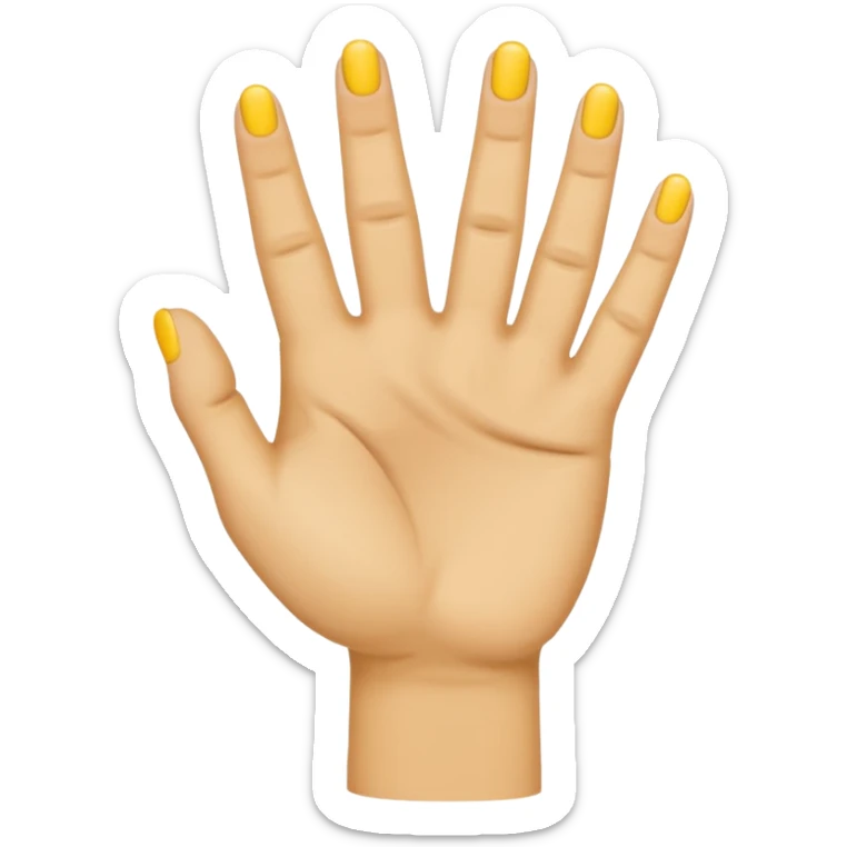 make me an emoji where all the fingers are up but thr ring finger is half down sticker
