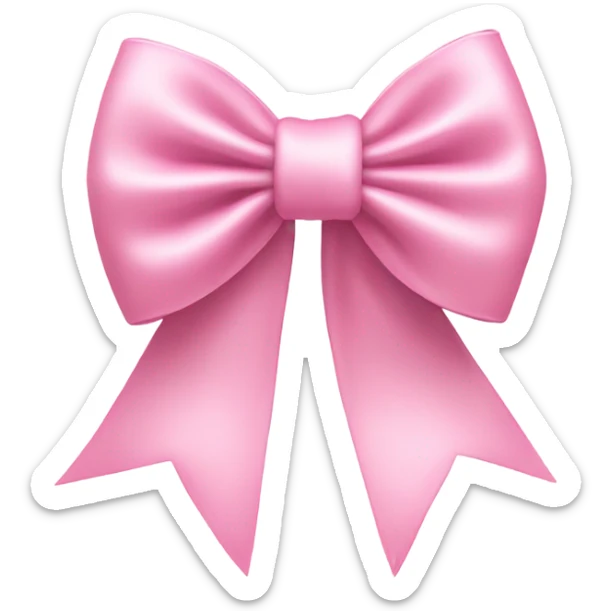 light pink bow on light pink bow sticker