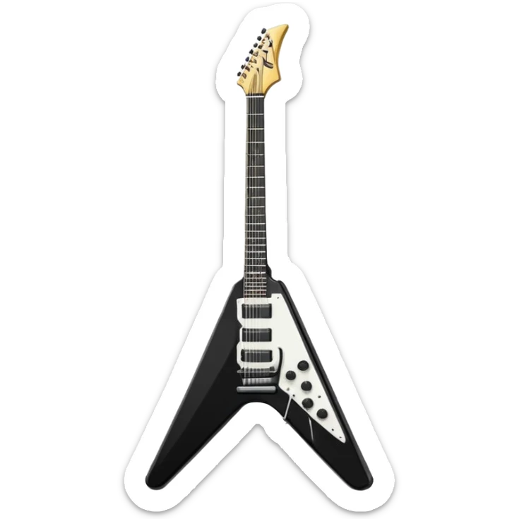 Electric flying V guitar  sticker