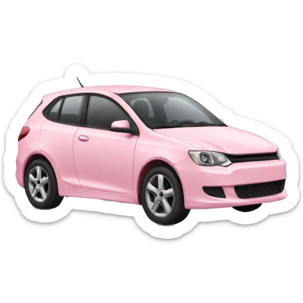 light pink car sticker