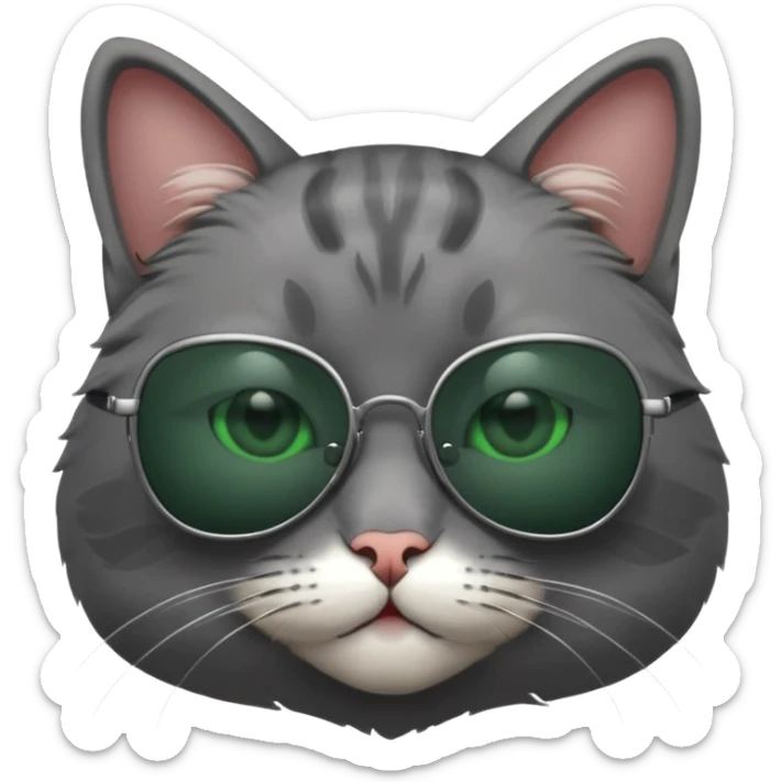 Cat with sunglasses sticker