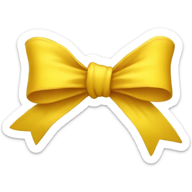Yellow bow sticker