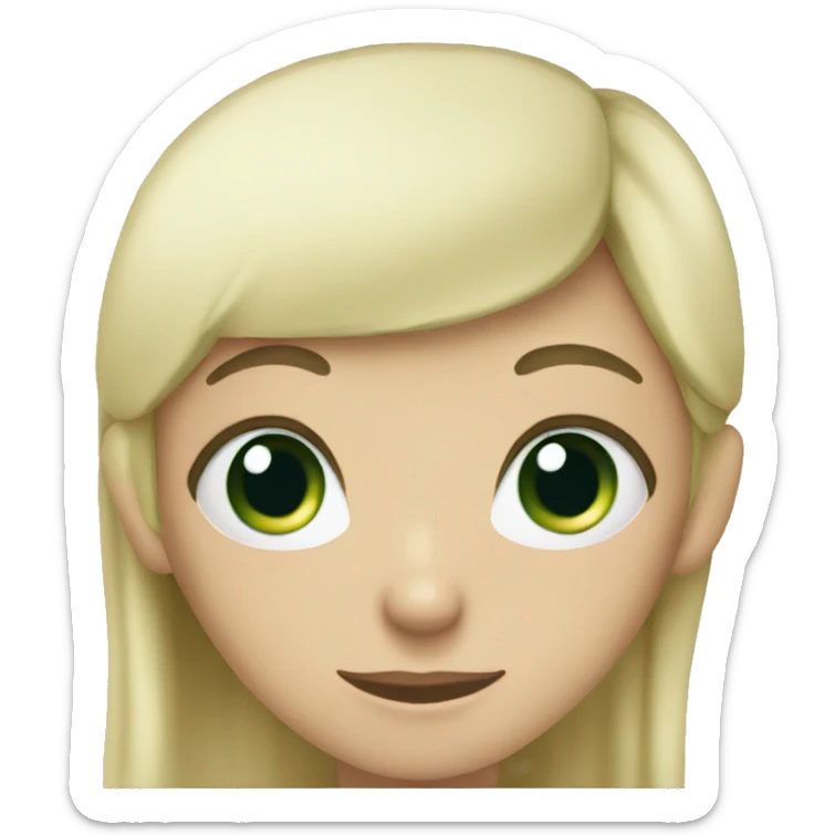 Blue eyed blond girl with a black hair green eyed boy couple sticker