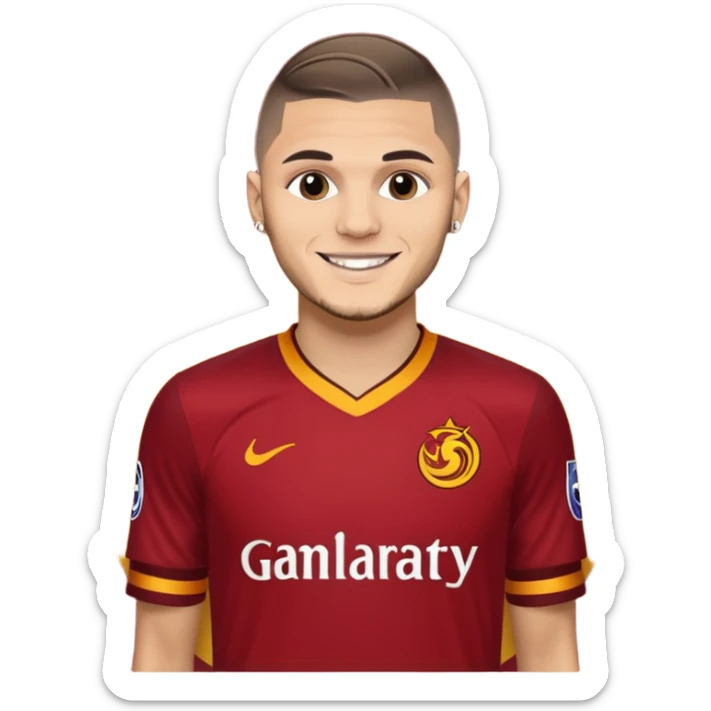 Mauro icardi Galatasaray formasıyla gol sevinci yapıyor sticker