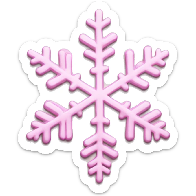pastel pink snowflake  sticker