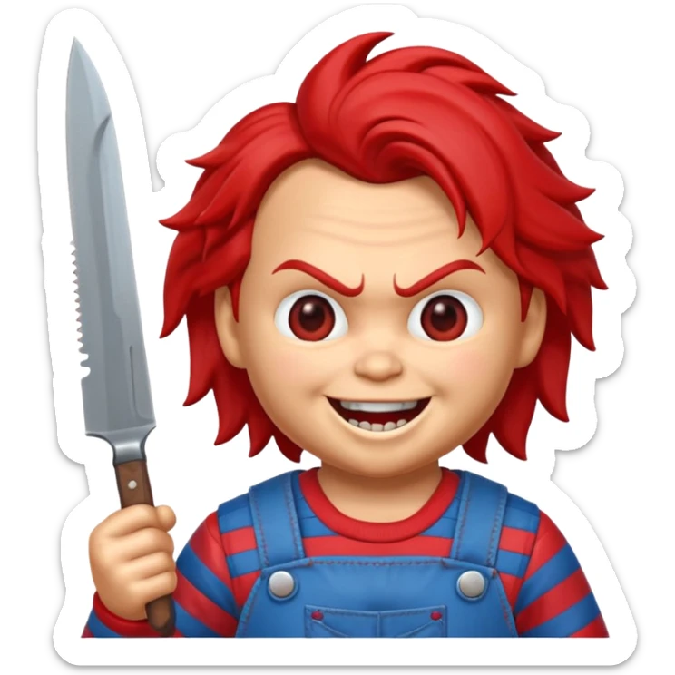 Un emojin de chuky sticker