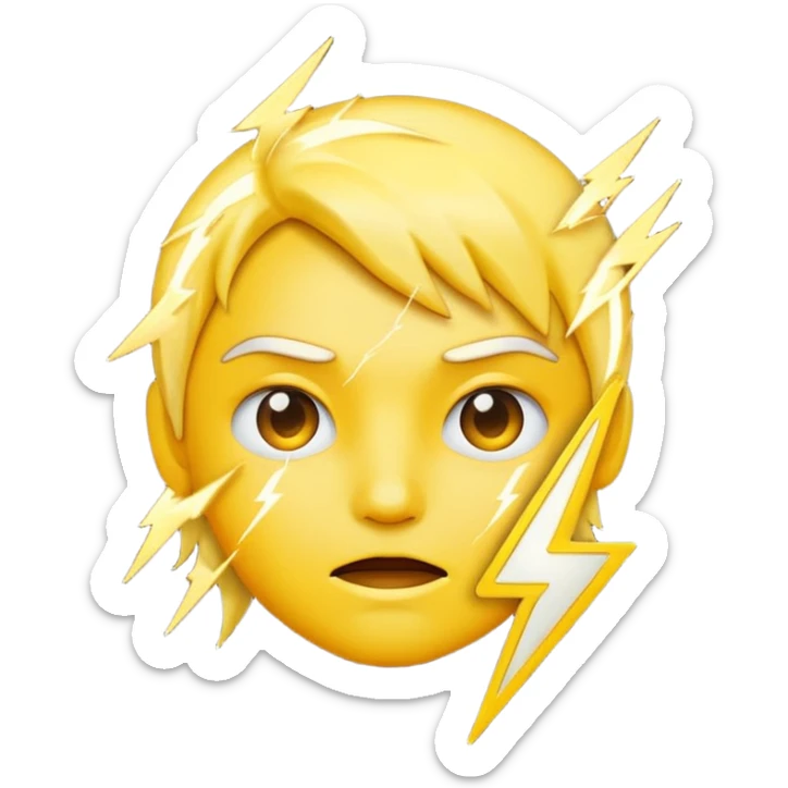 Lightning face emoji sticker