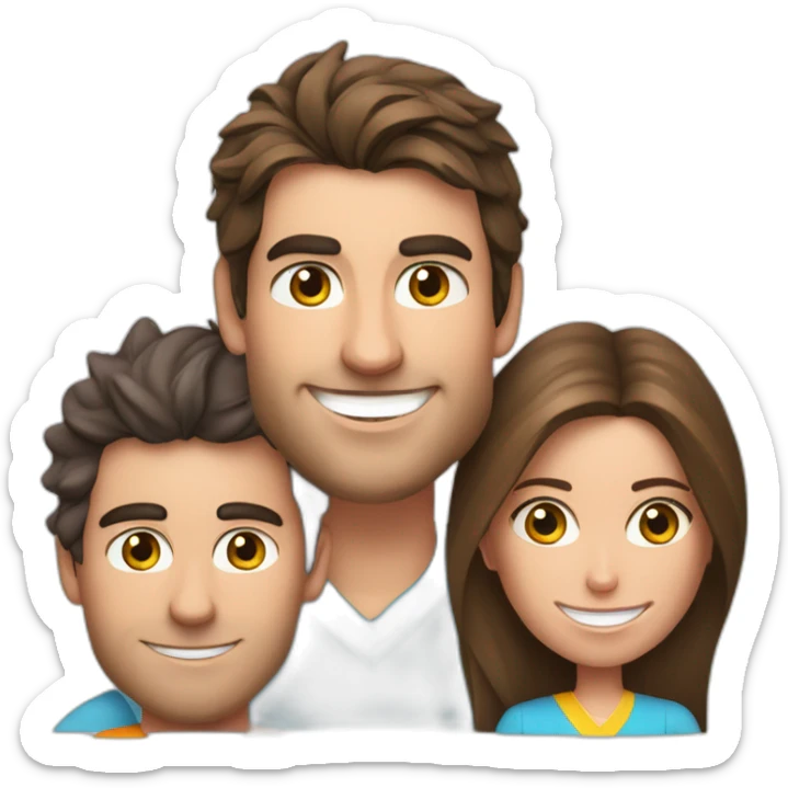 a party with rafael nadal, fernando alonso, letizia ortiz, messi y cristiano ronaldo sticker