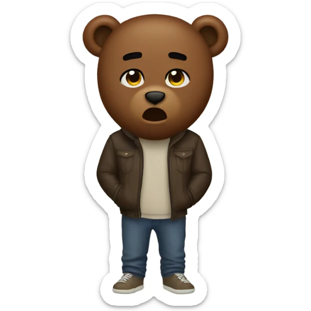 kanye west bear sticker