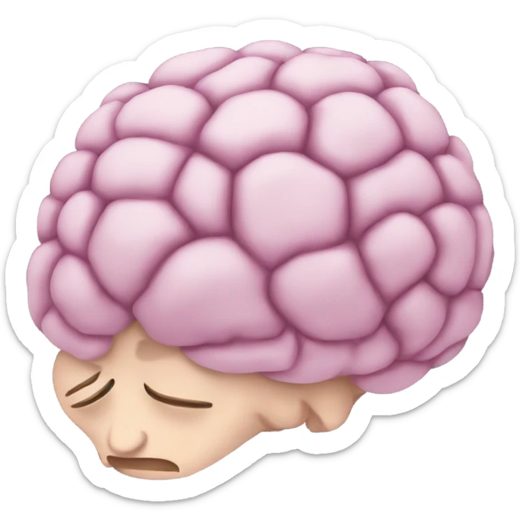 sleeping brain sticker