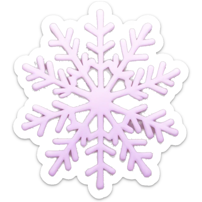 pastel pink snowflake  sticker