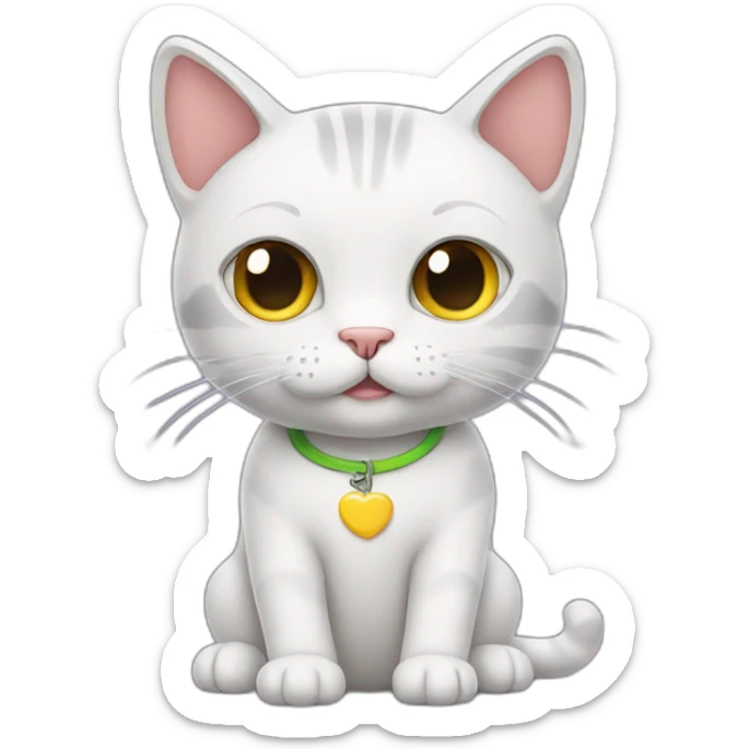 Cute cat wearing t-shirt sticker