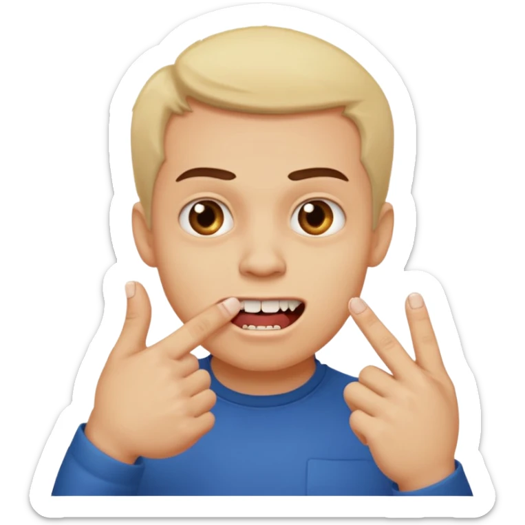 🙎🏻‍♀️ este emoji se tiene que Edgar mordiendo el segundo dedo, el que está a un lado del dedo gordo sticker
