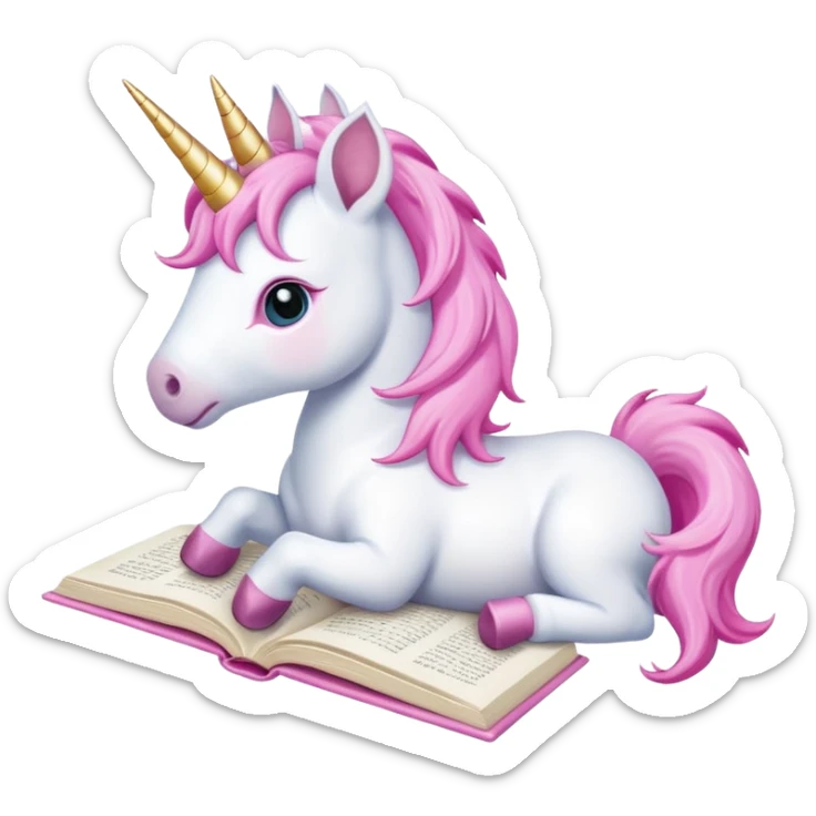 Unicorns read book
A baby unicorn lying on its belly, flipping pages with its hoof.













 sticker